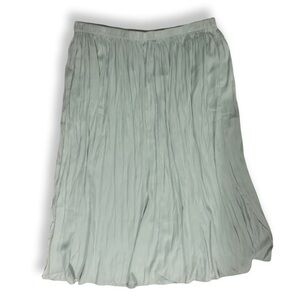 Kori Light Green Pleated Midi Skirt